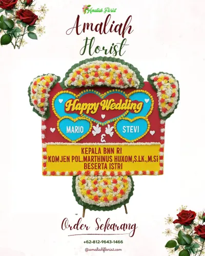 Karangan Papan Bunga Pernikahan di Cempaka Putih Barat